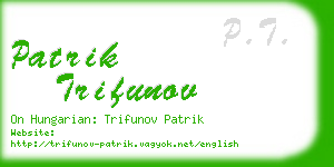 patrik trifunov business card